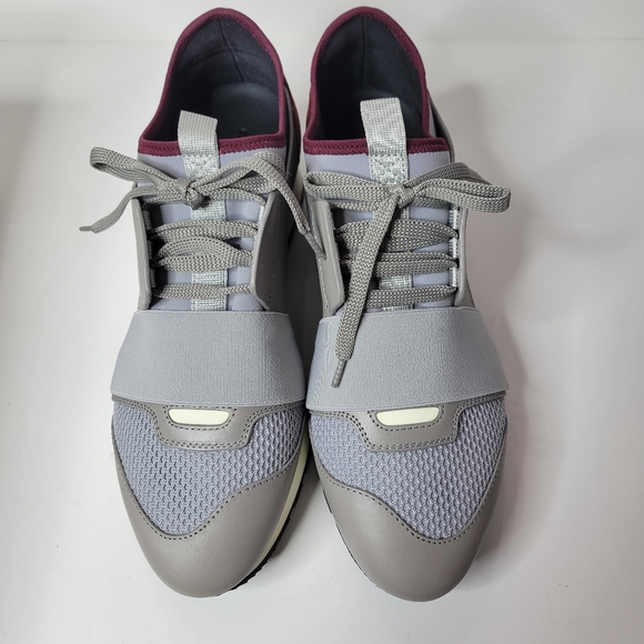 Balenciaga Grey/Burgundy Tess S Gomma Sneaker NIB size 8 / 38 - Picture 3 of 7